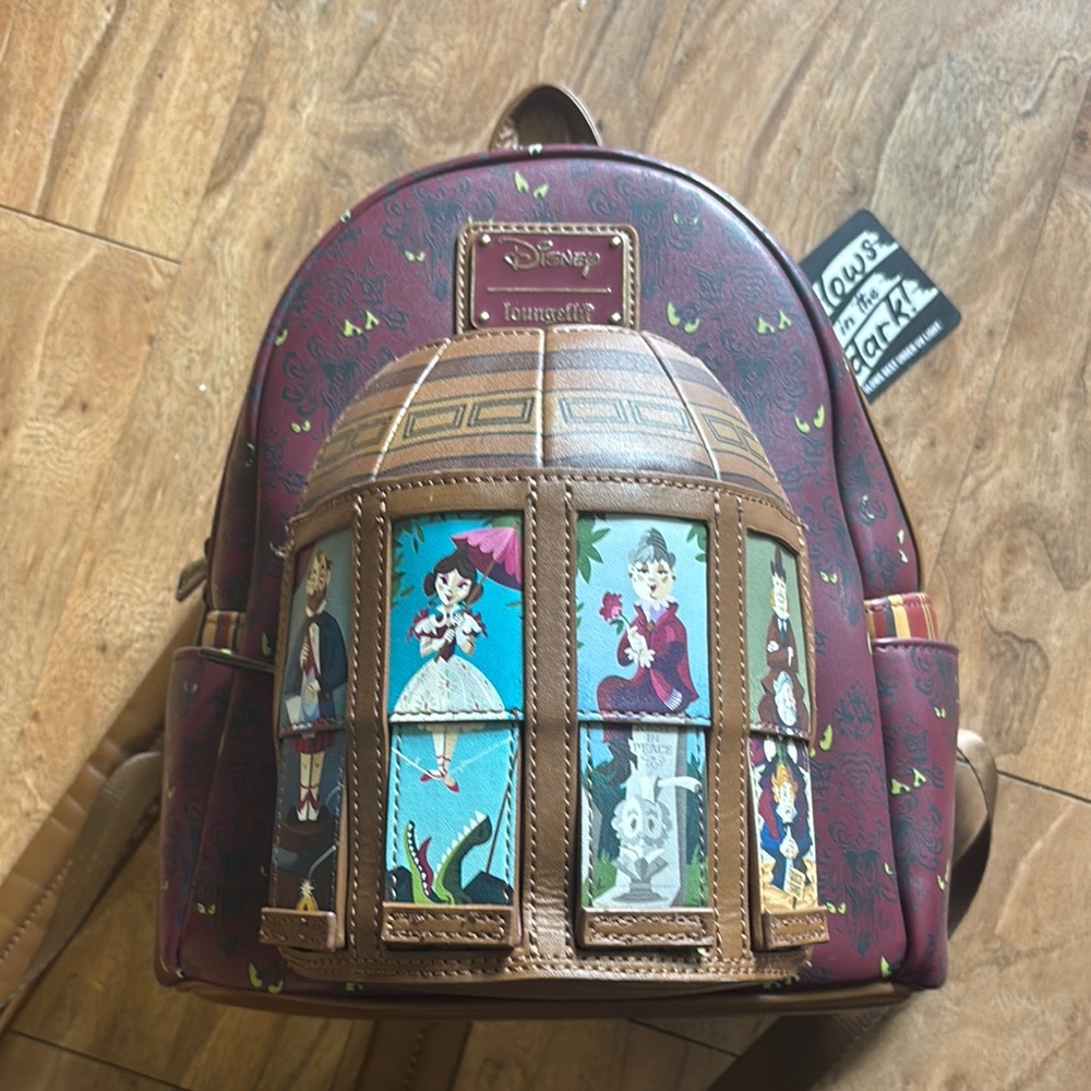 Loungefly haunted mansion stretching room backpack